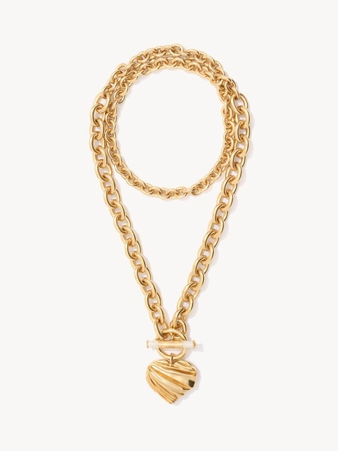 The Chlo&eacute; Pleated Heart necklace