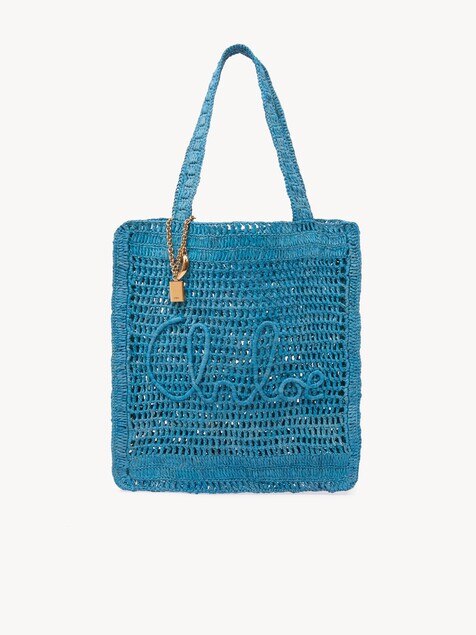 Summer Banana tote bag in raffia