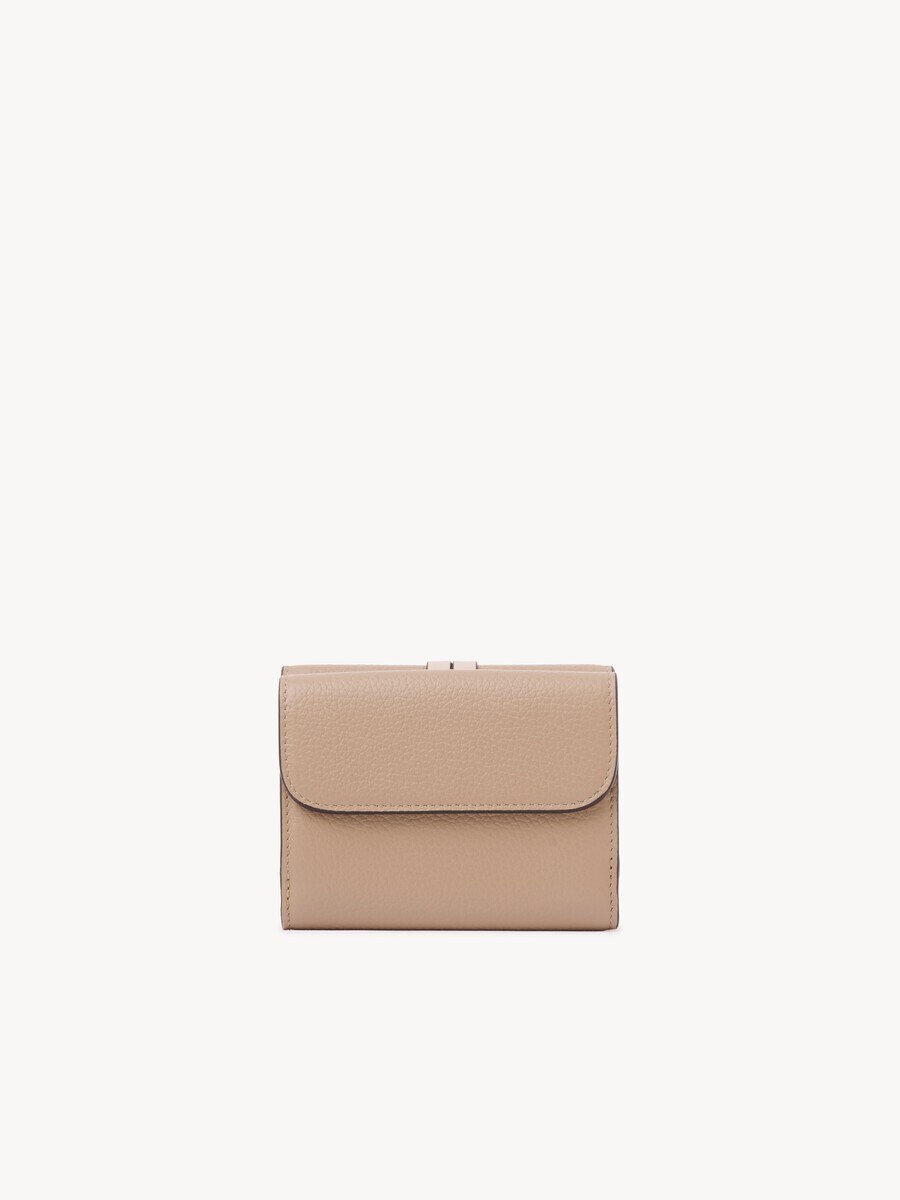 Small Alphabet tri-fold in grained leather  - 4