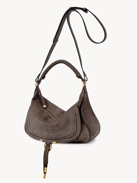 Bolso de hombro Marcie peque&ntilde;o de ante