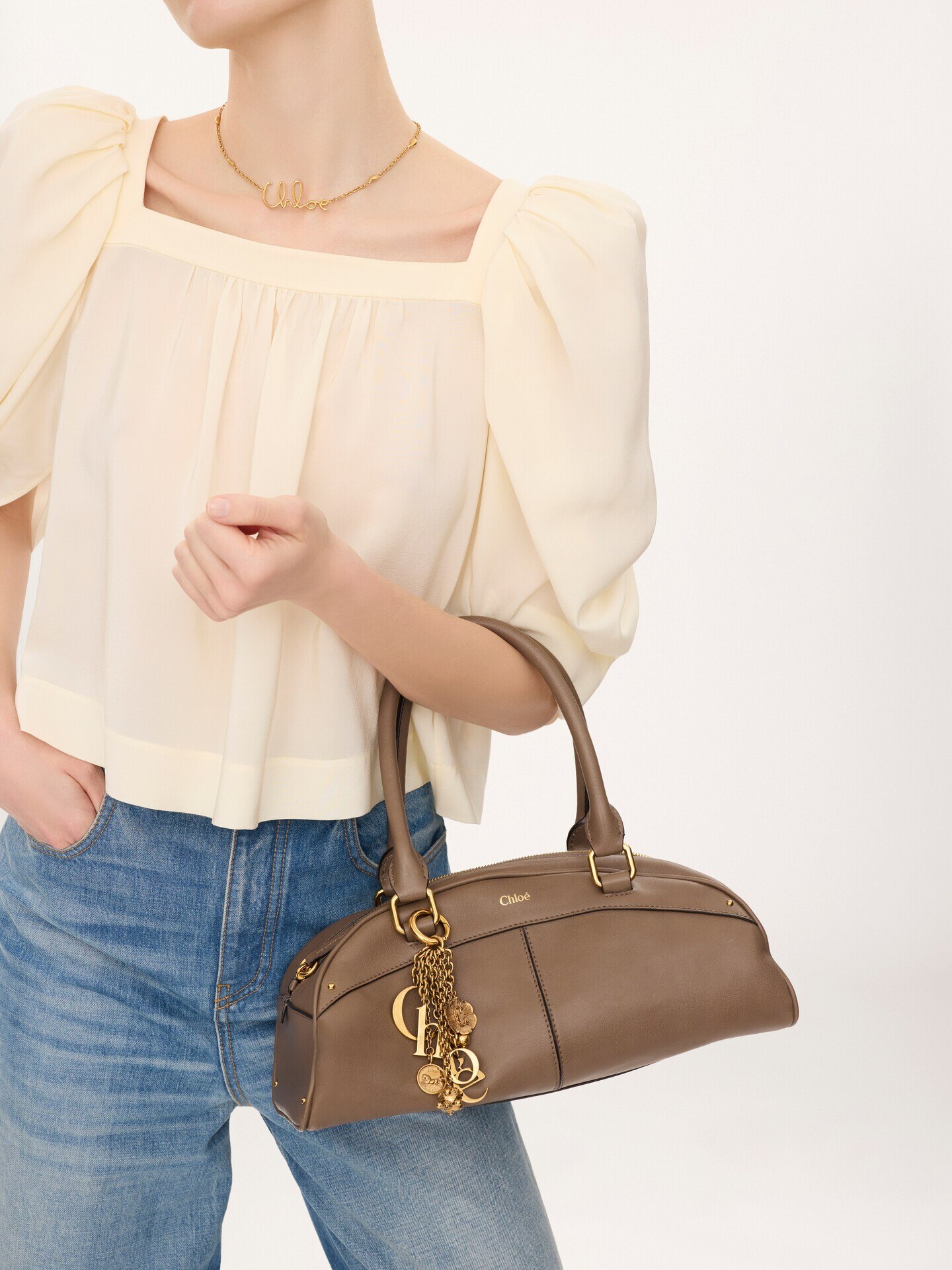 Bolso bowling Chlo&eacute; de cuero suave - 3