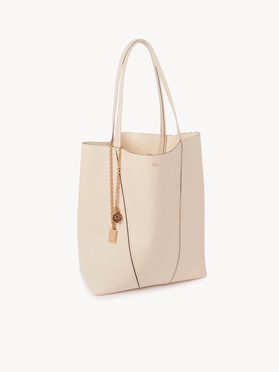 Chlo&eacute; Spin tote bag in grained leather - 5