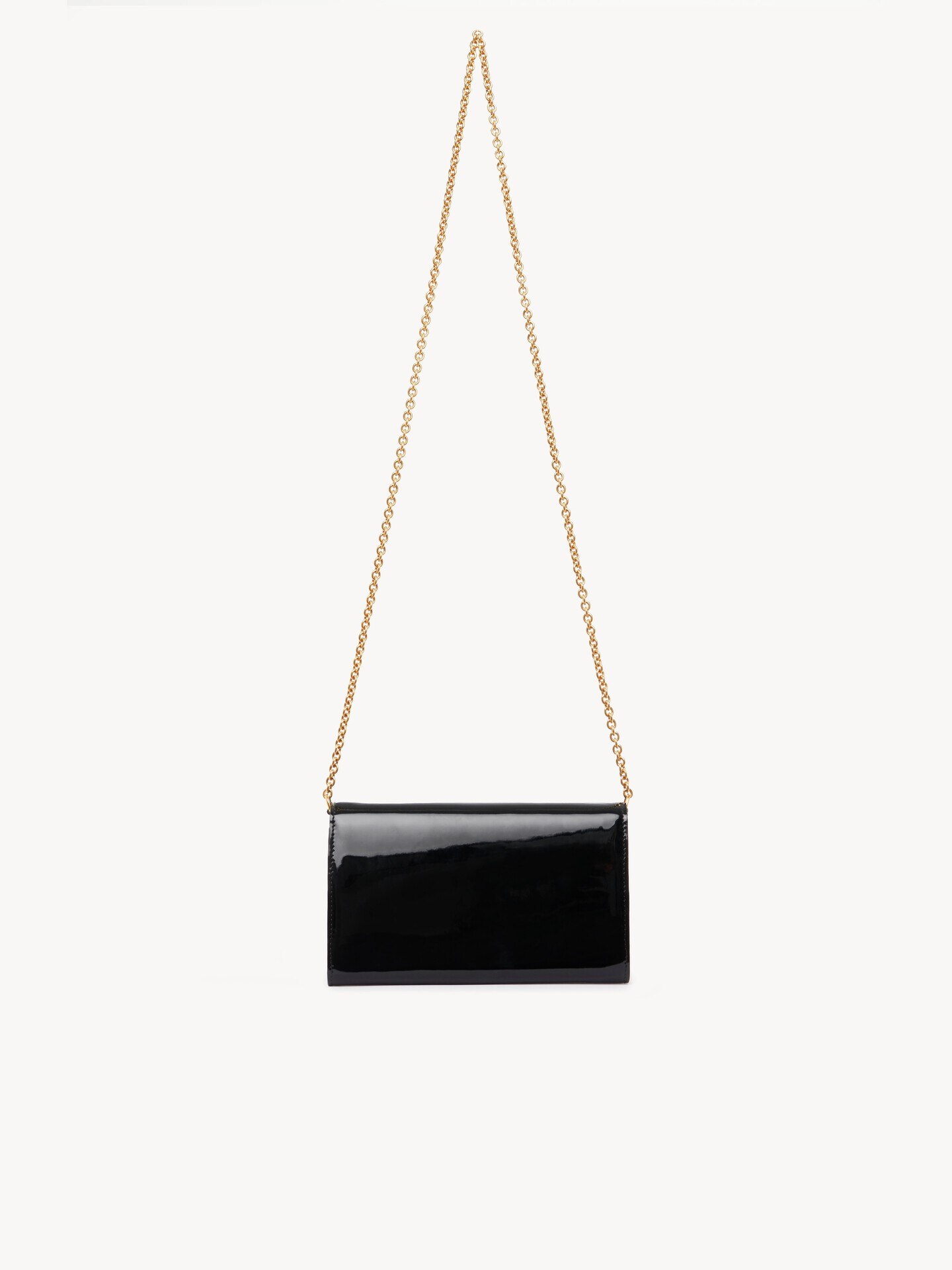 Chloé Iconic flap wallet on chain in patent leather - 6