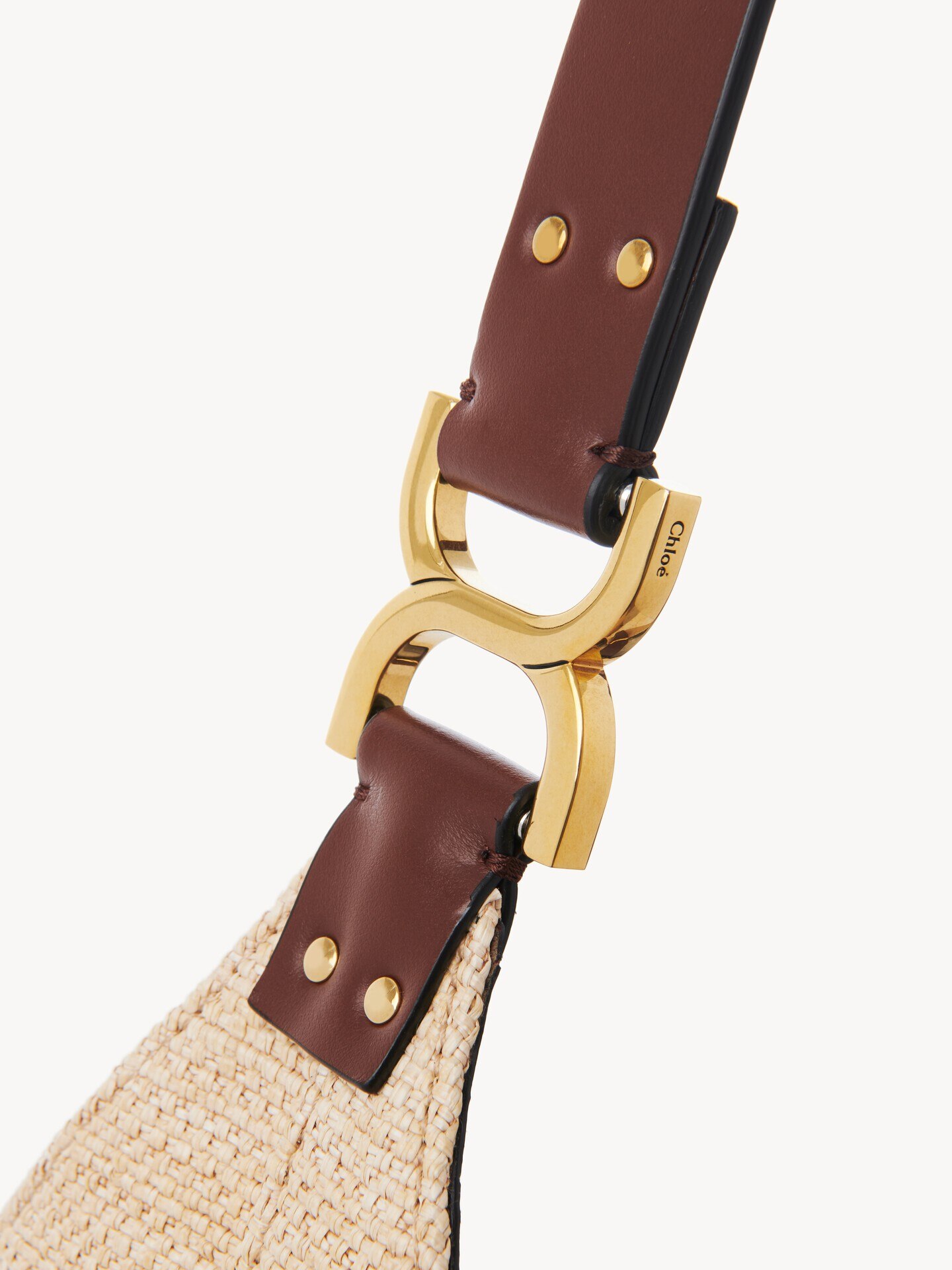 Small Marcie hobo bag in raffia-effect fibres  - 7