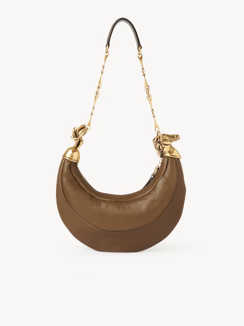 Bolso de hombro Chain Horse de cuero suave