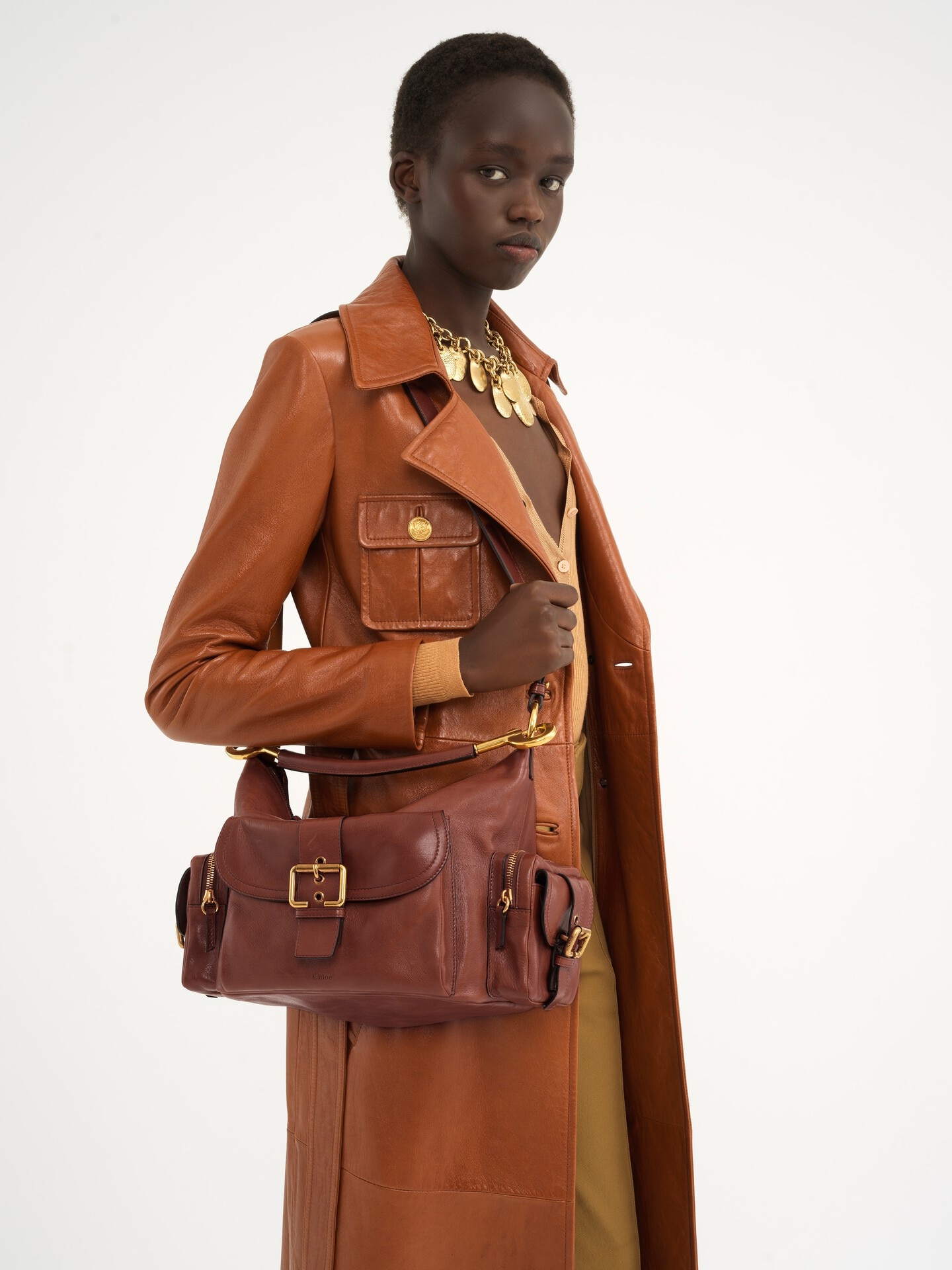 Camera bag in shiny leather - 3