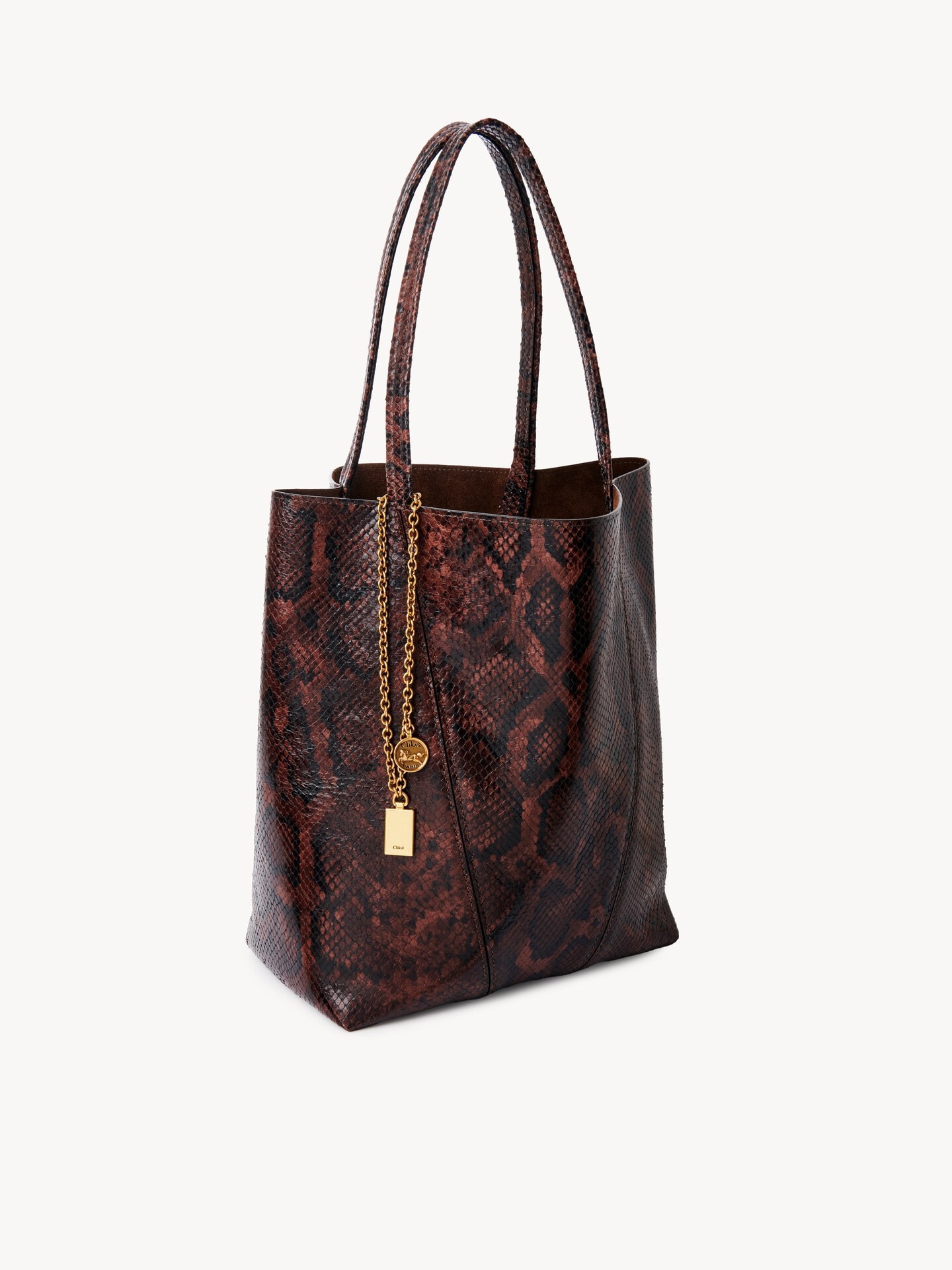 Bolso tote Chlo&eacute; Spin de cuero efecto pit&oacute;n - 6
