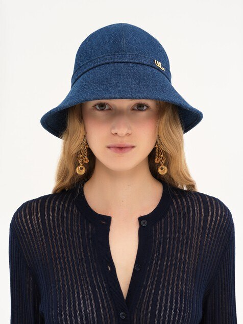 The Chlo&eacute; Iconic bucket hat in denim