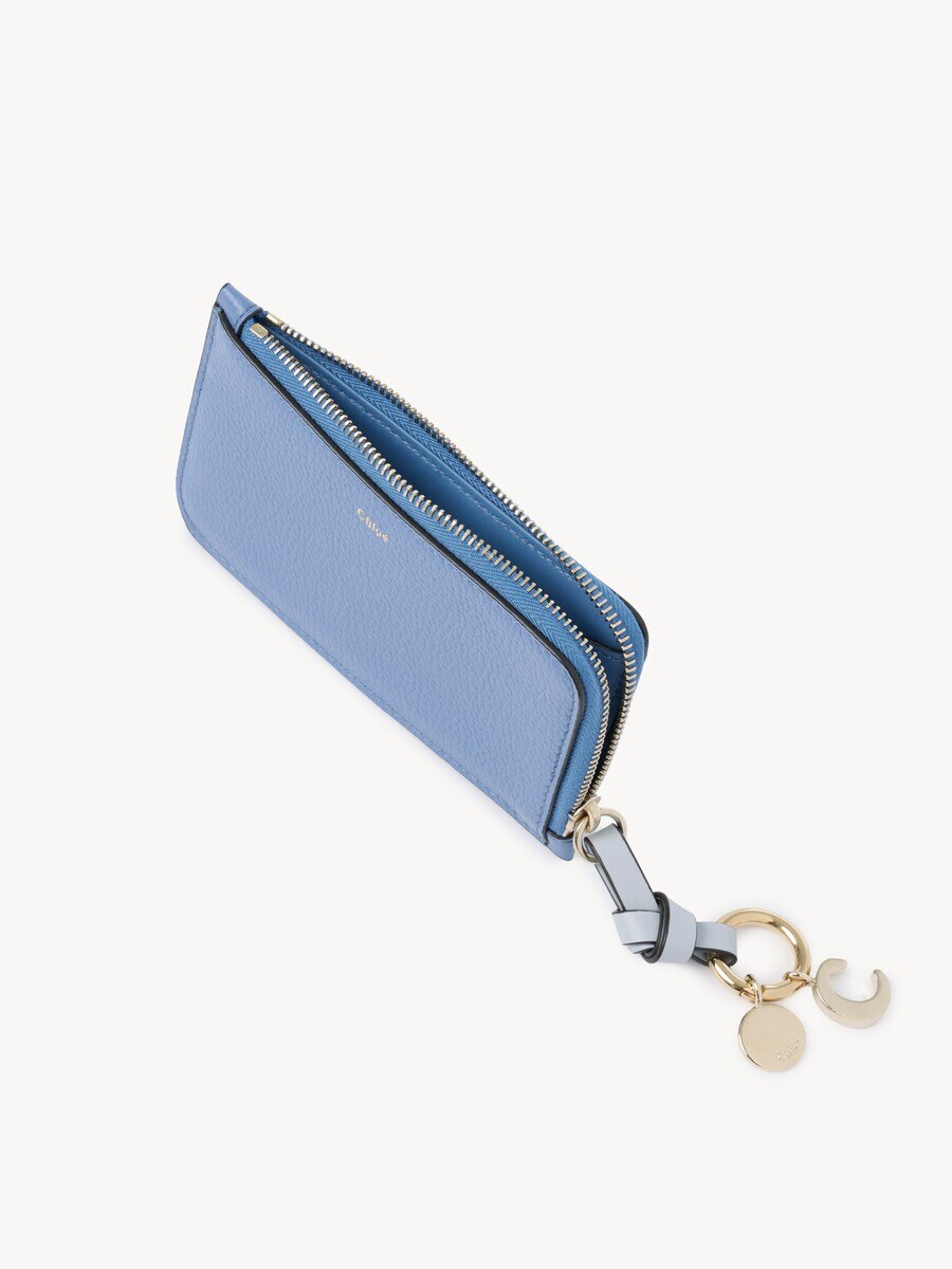 Alphabet wallet in grained leather - 5