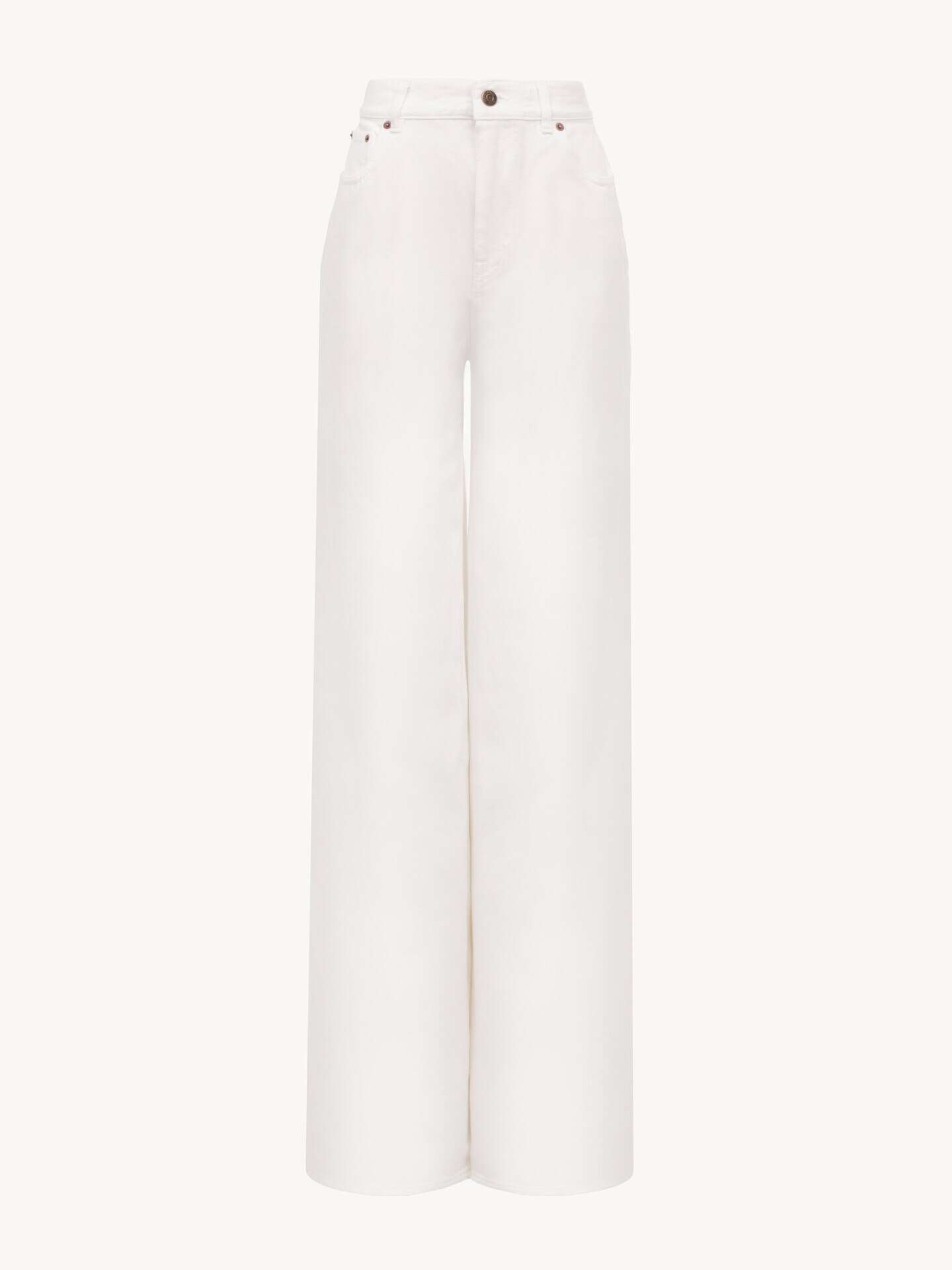 High-rise wide-leg jeans in denim - 2