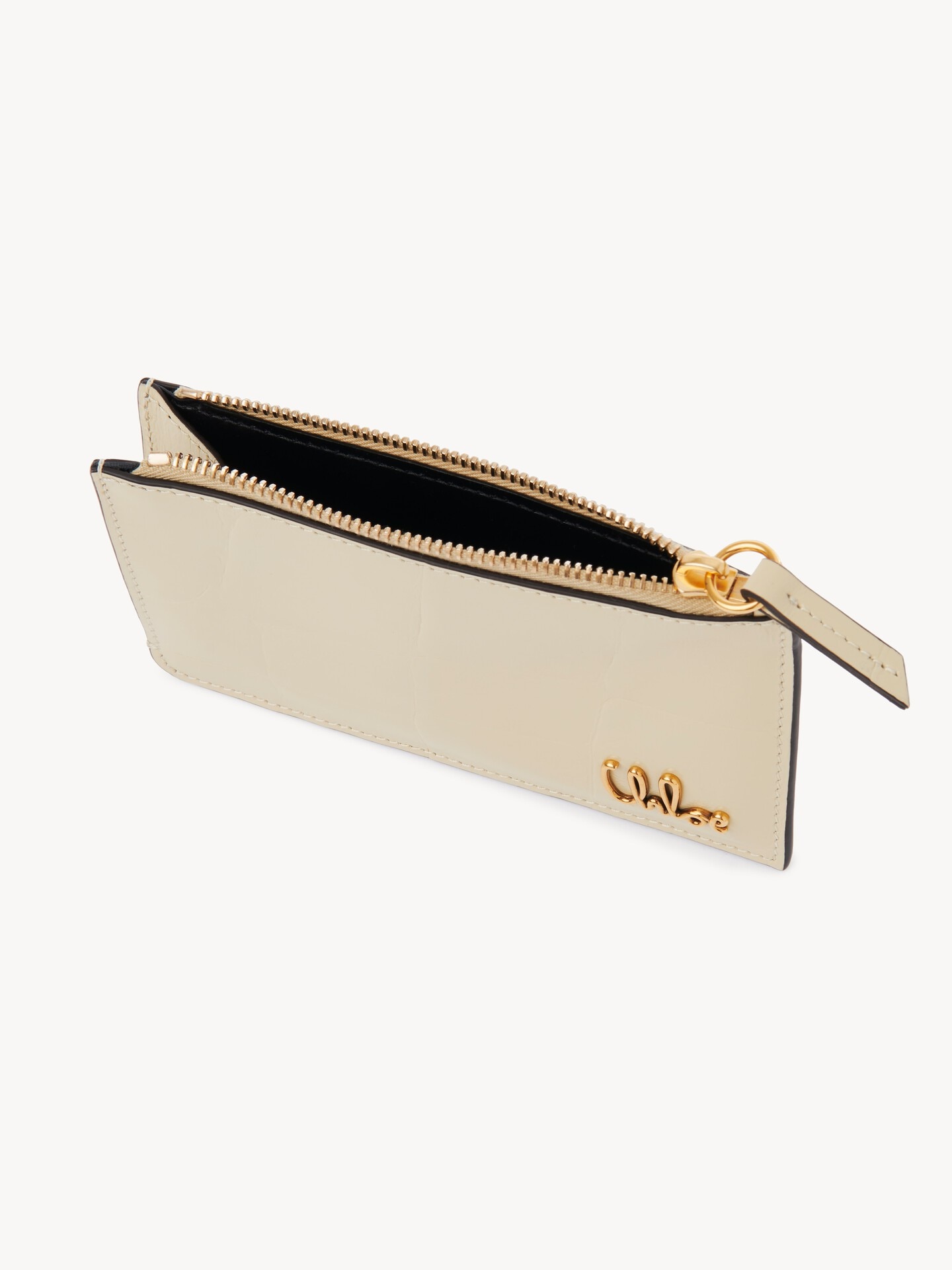 Small Chloé Iconic purse with card slots in croco-effect leather - 6