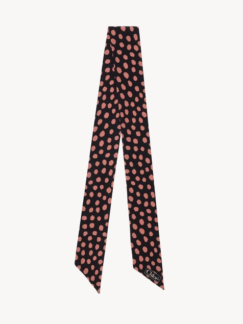 Pa&ntilde;uelo bandeau Chlo&eacute; Spotted de seda