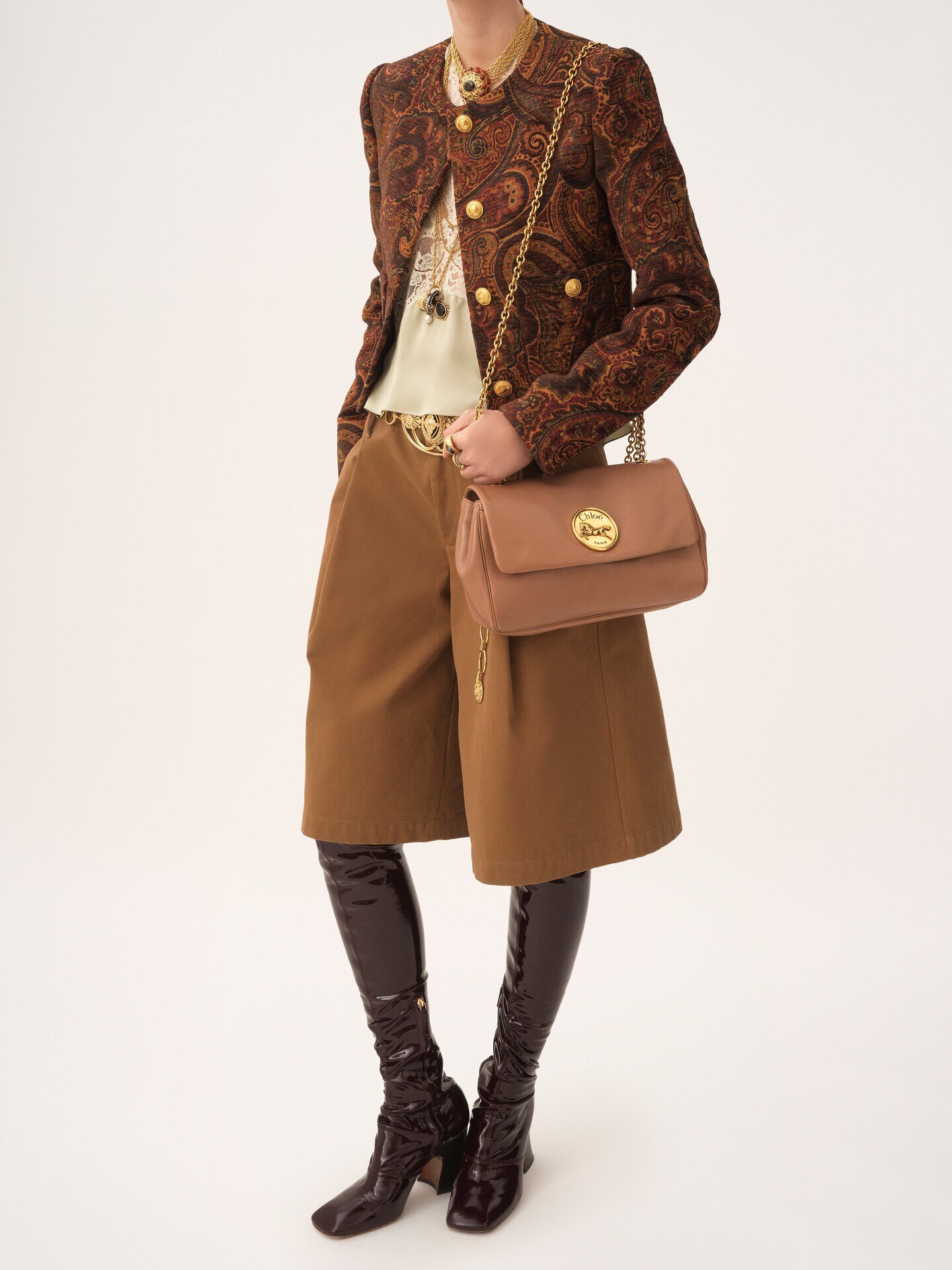 Chlo&eacute; Heritage shoulder bag in grained leather - 8