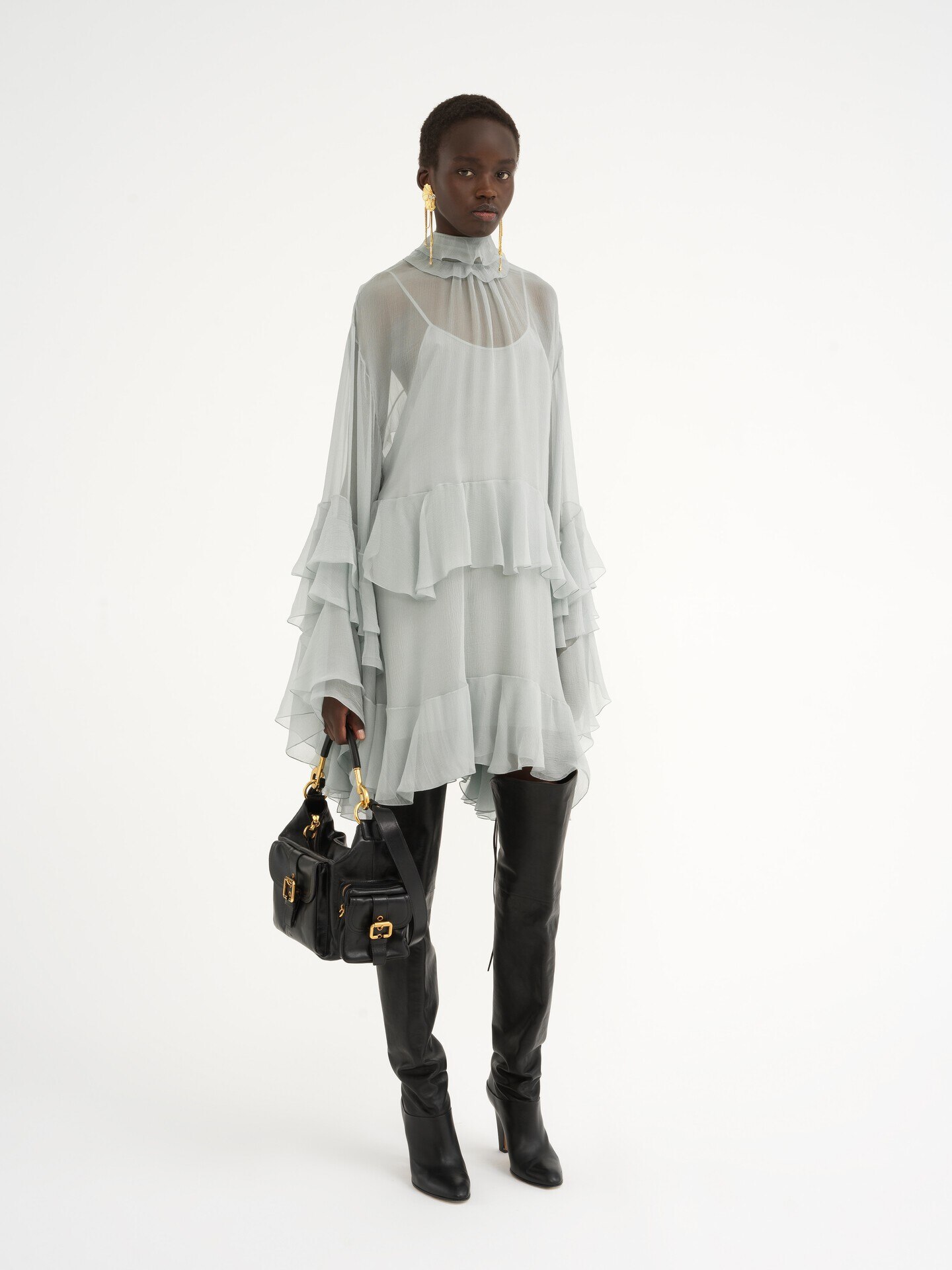 Camera bag in shiny leather - 9