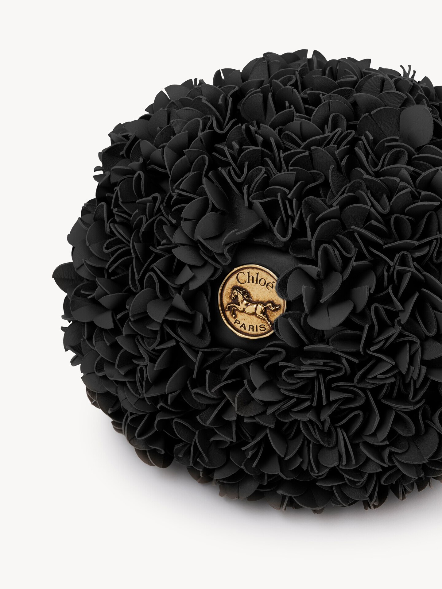 Chlo&eacute; Pliss&eacute; shoulder bag with chain in leather with flowers - 6