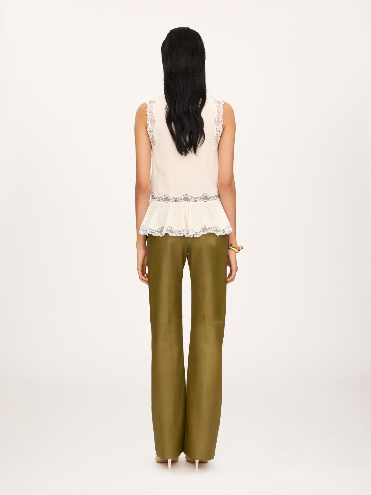 Straight pants in leather - 5