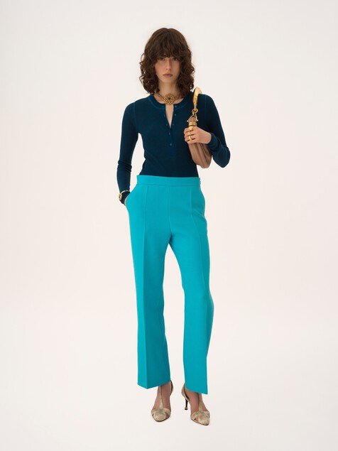 Henley shirt in a merino wool knit