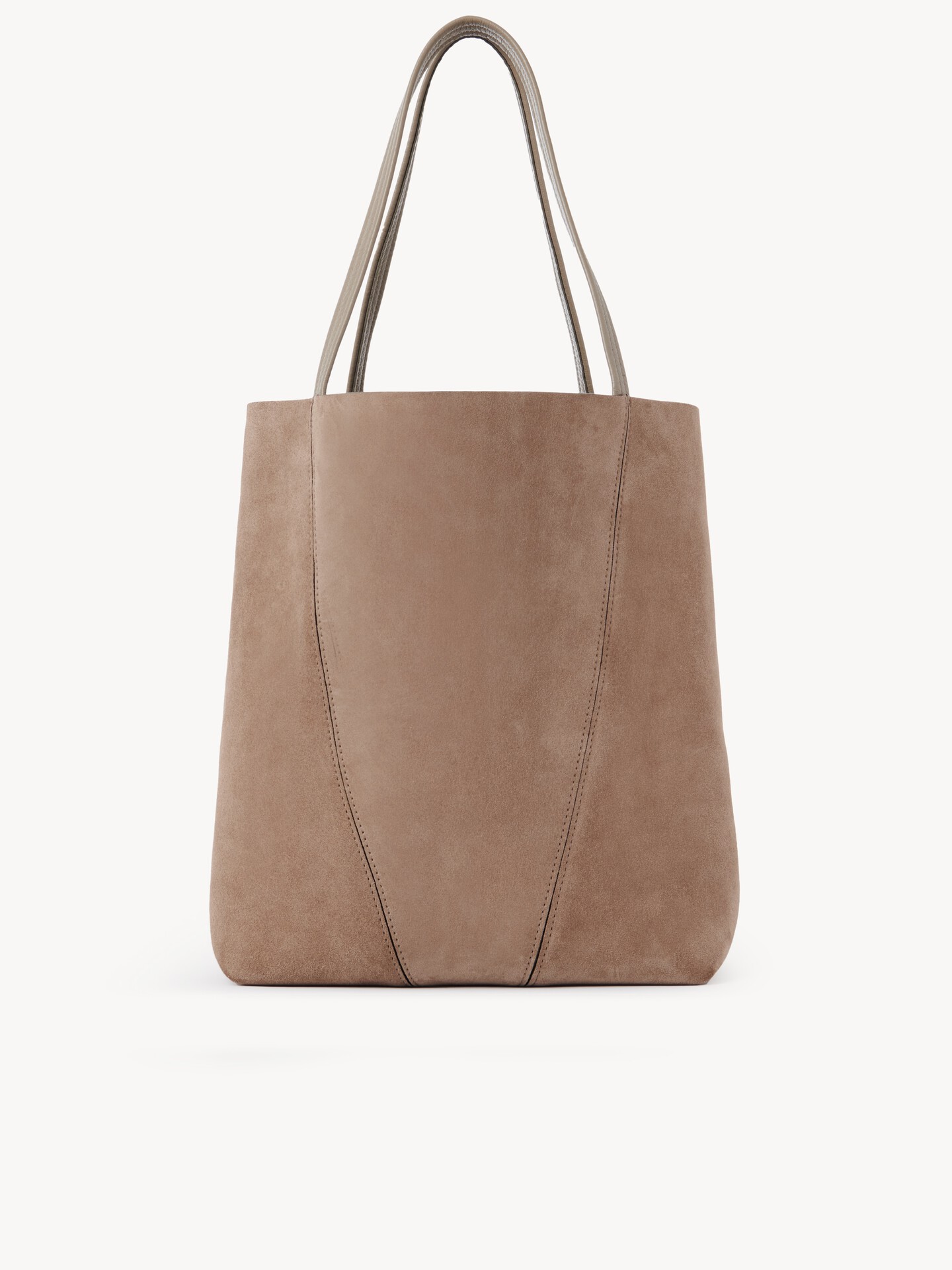 Large Chlo&eacute; Spin tote bag in suede leather - 5