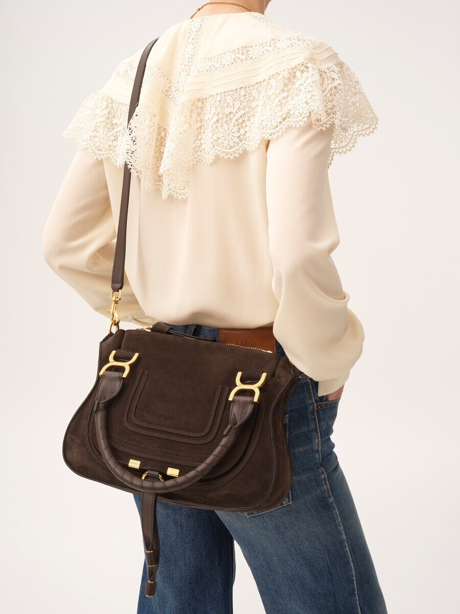 Small Marcie bag in suede leather - 4