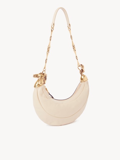 Chain Horse shoulder bag in grained leather