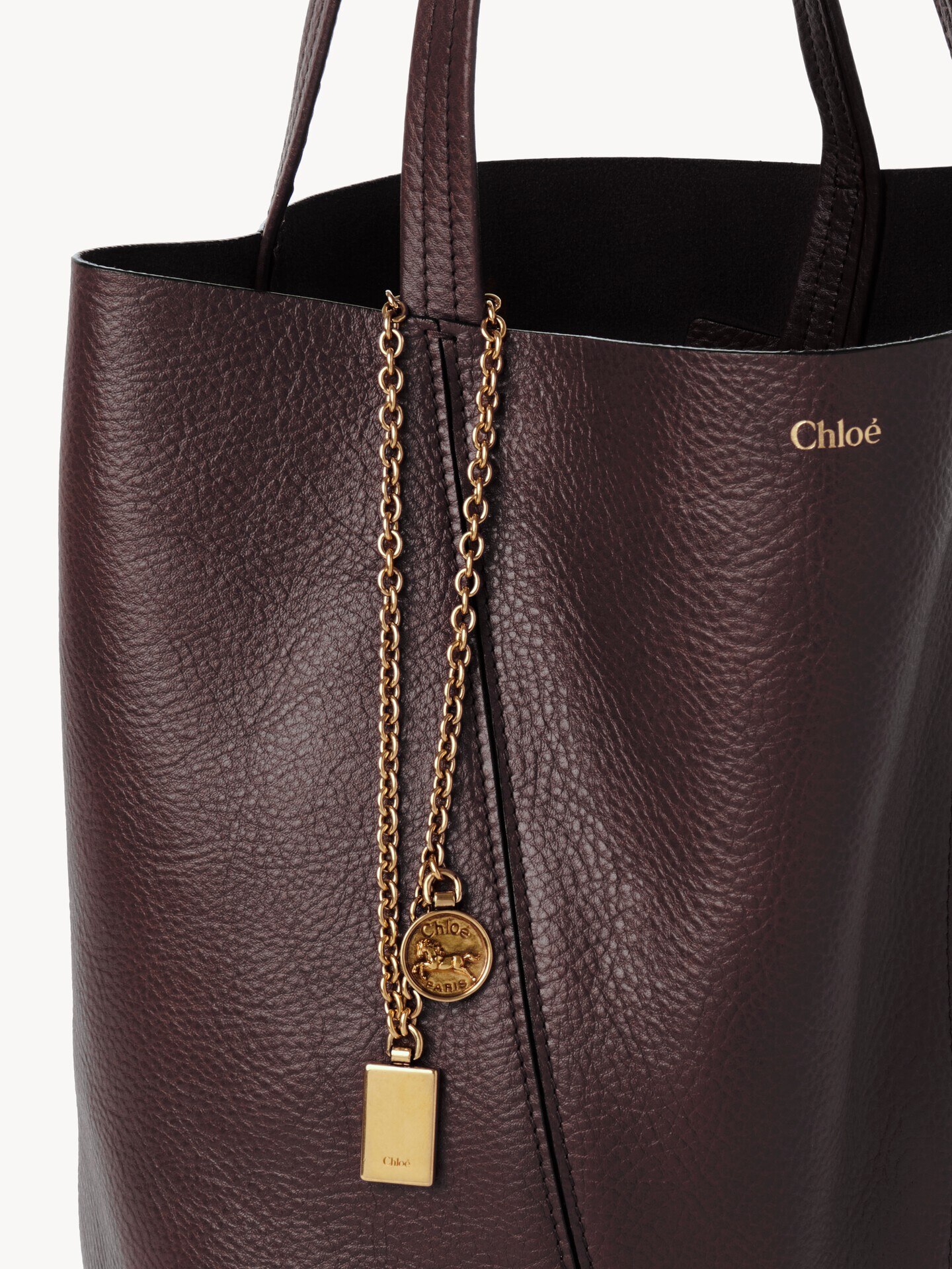 Chlo&eacute; Spin tote bag in grained leather - 6