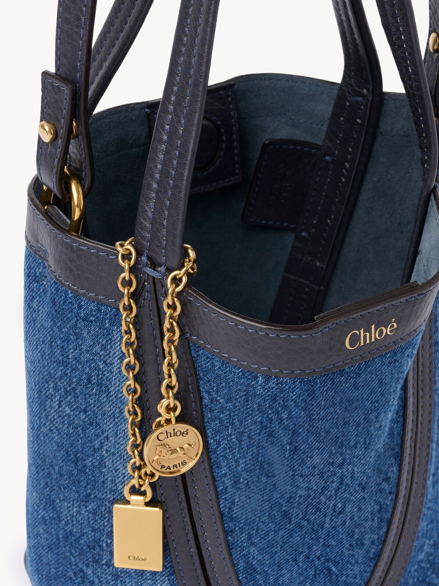Bolso tote Chlo&eacute; Spin peque&ntilde;o de tejido vaquero - 7