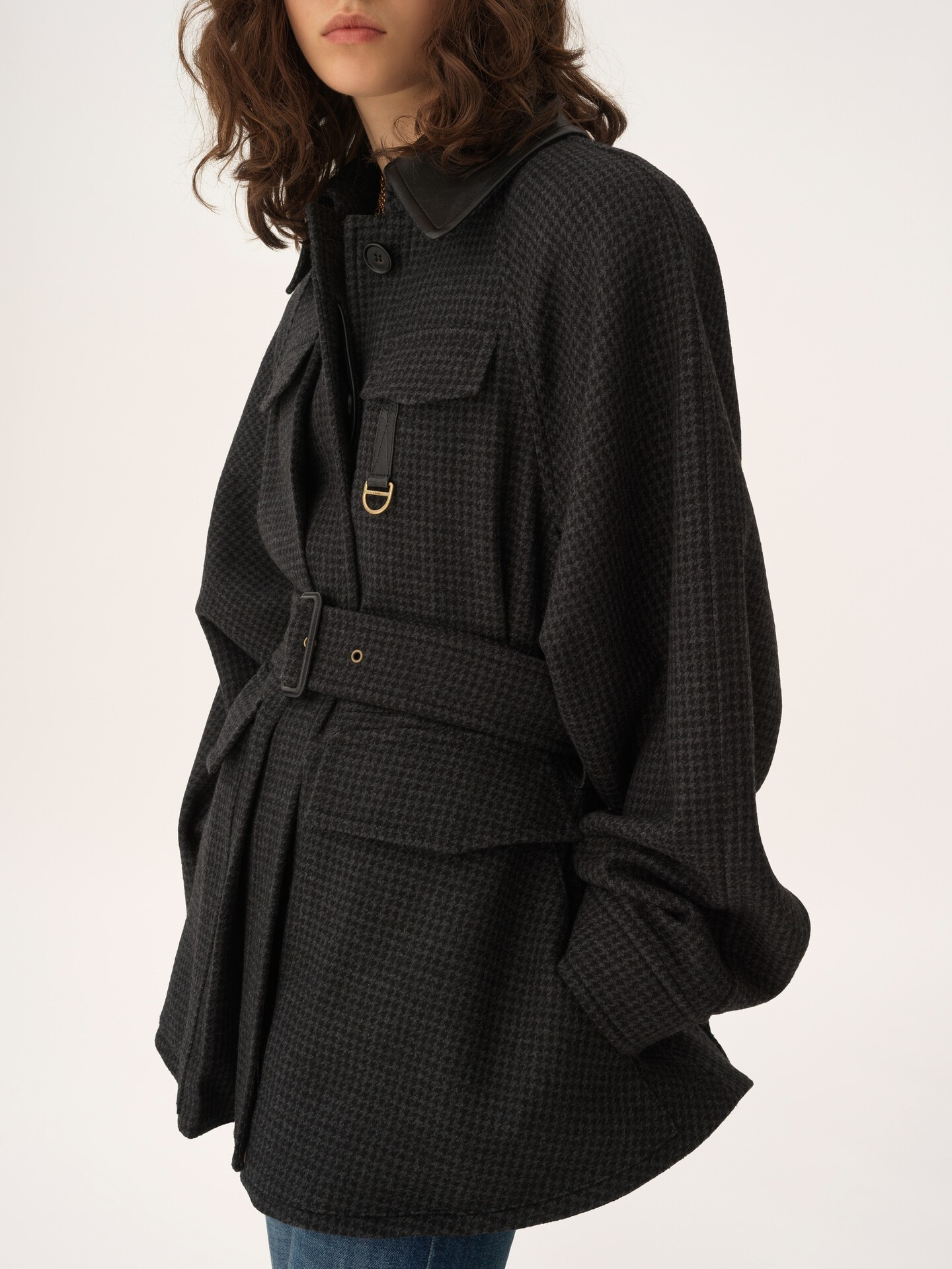 Hunting jacket in houndstooth wool - 6