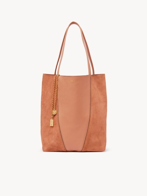 Bolso tote Chlo&eacute; Spin de cuero granulado y ante