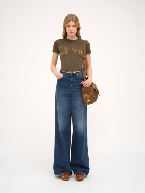 Fitted T-shirt in cotton jersey