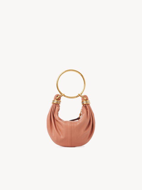 Mini Bracelet Hobo bag in grained leather
