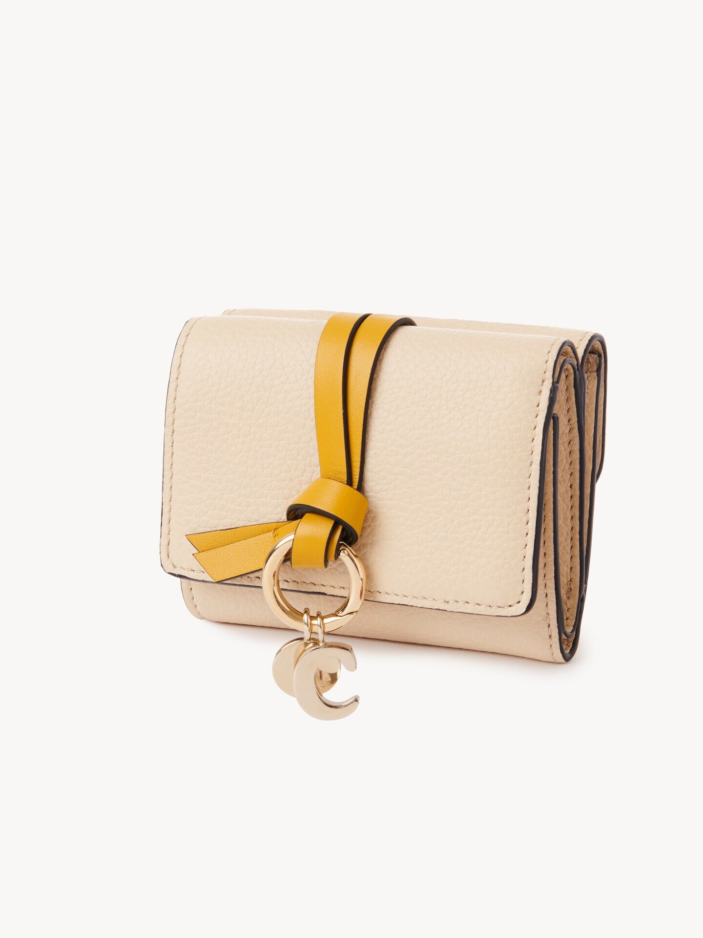 Small Alphabet tri-fold in grained leather - 3