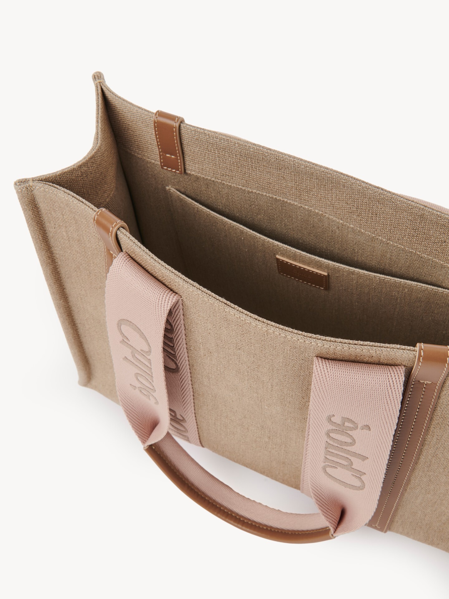 Woody tote bag in linen - 5
