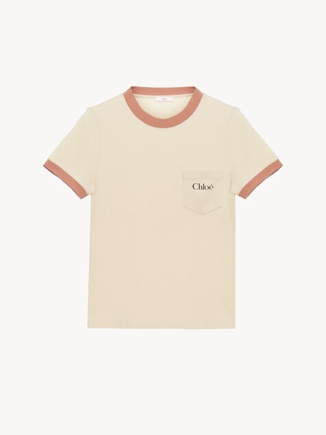 Crew-neck logo T-shirt in cotton jersey