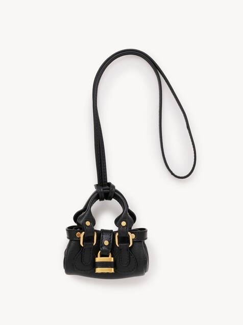 Chlo&eacute; Symbols Mini Paddington bag charm in grained leather