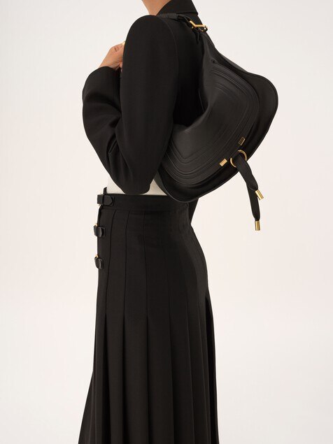 Small Marcie shoulder bag in soft leather