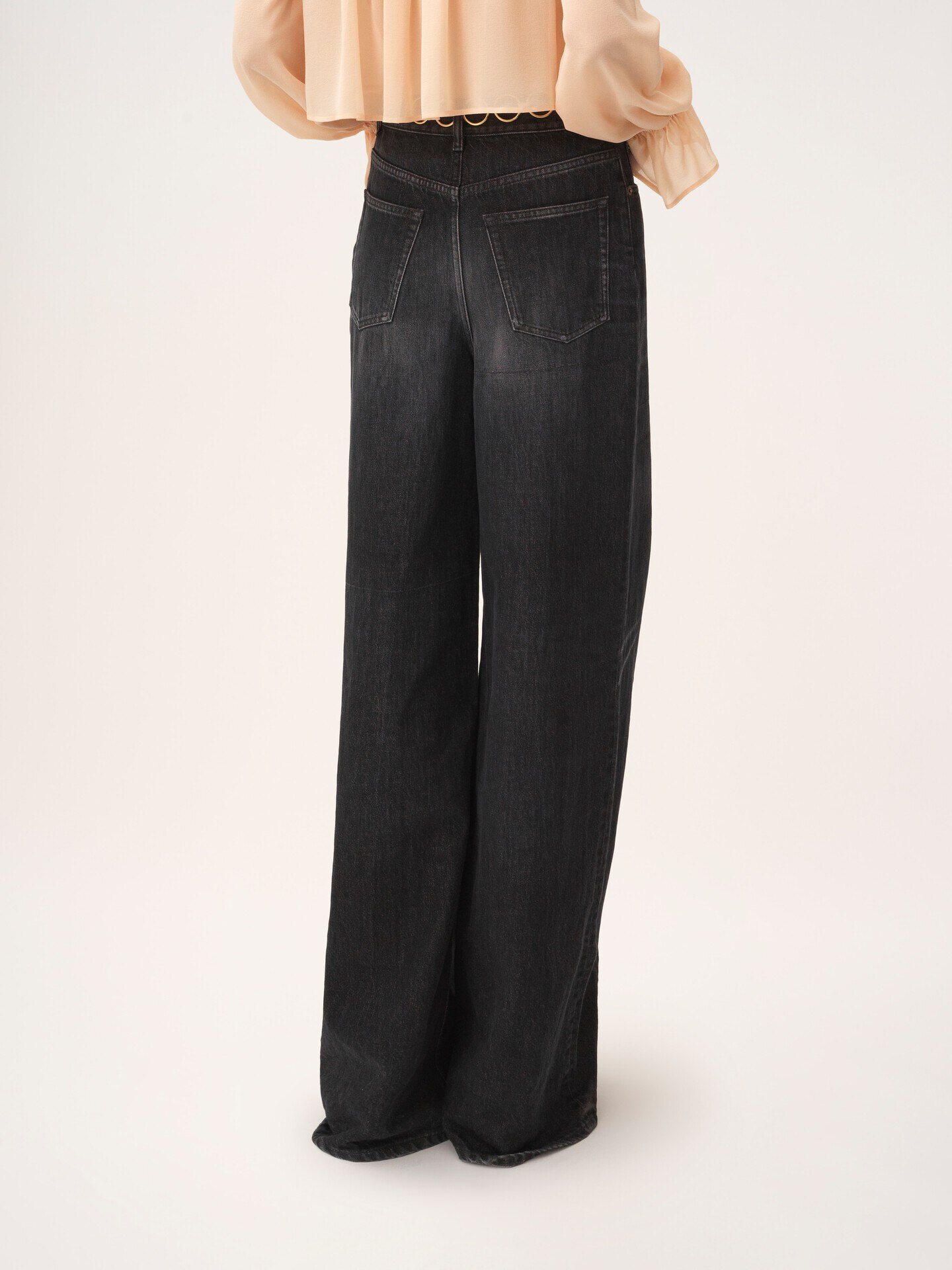 High-rise wide-leg jeans in denim - 6