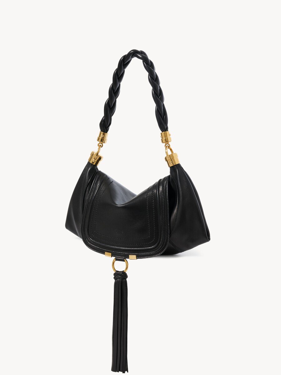 Small Marcie Foulard hobo bag in soft leather - 4