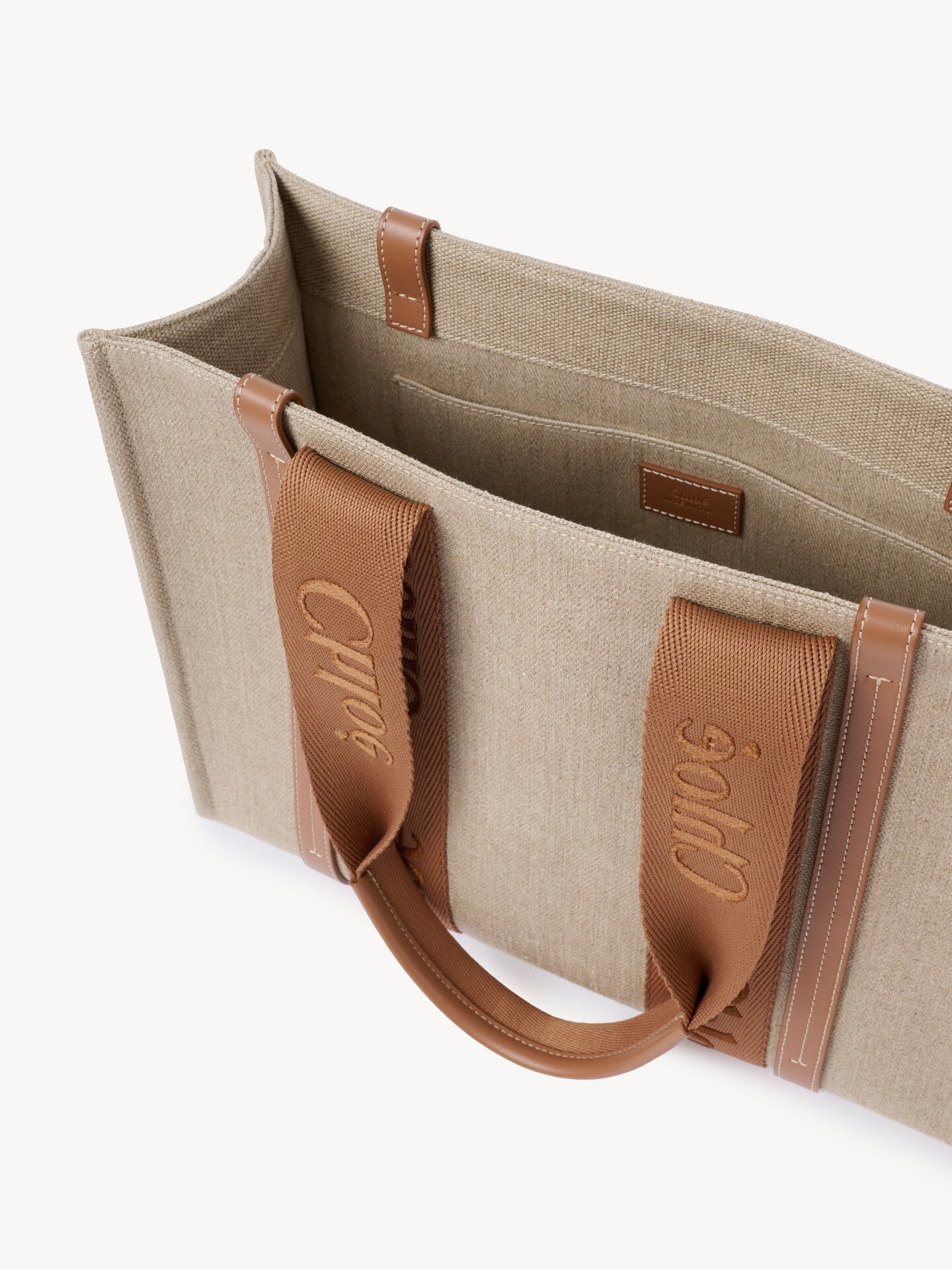 Woody tote bag in linen - 6