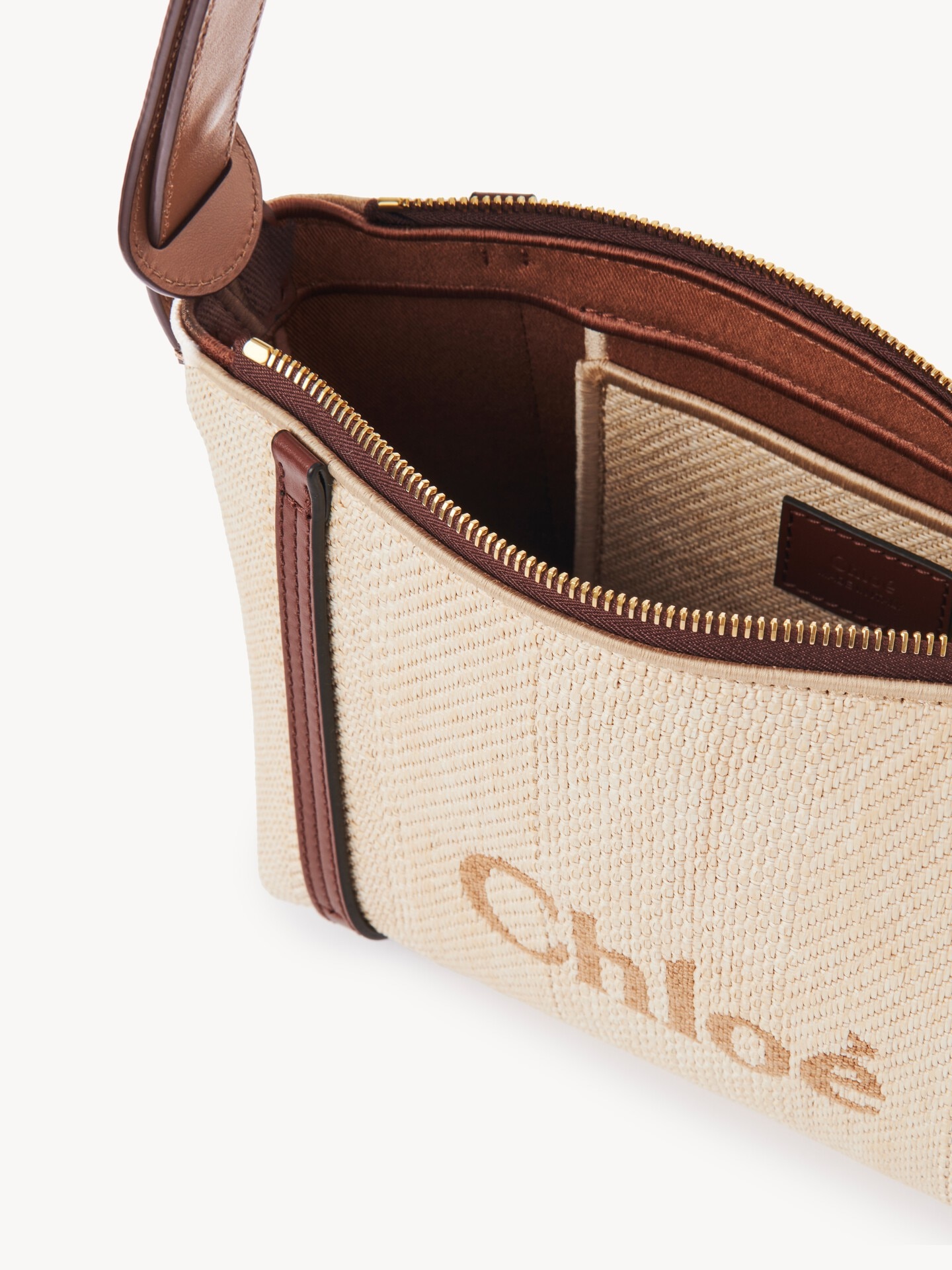 Chlo&eacute; Carry shoulder bag in raffia - 5