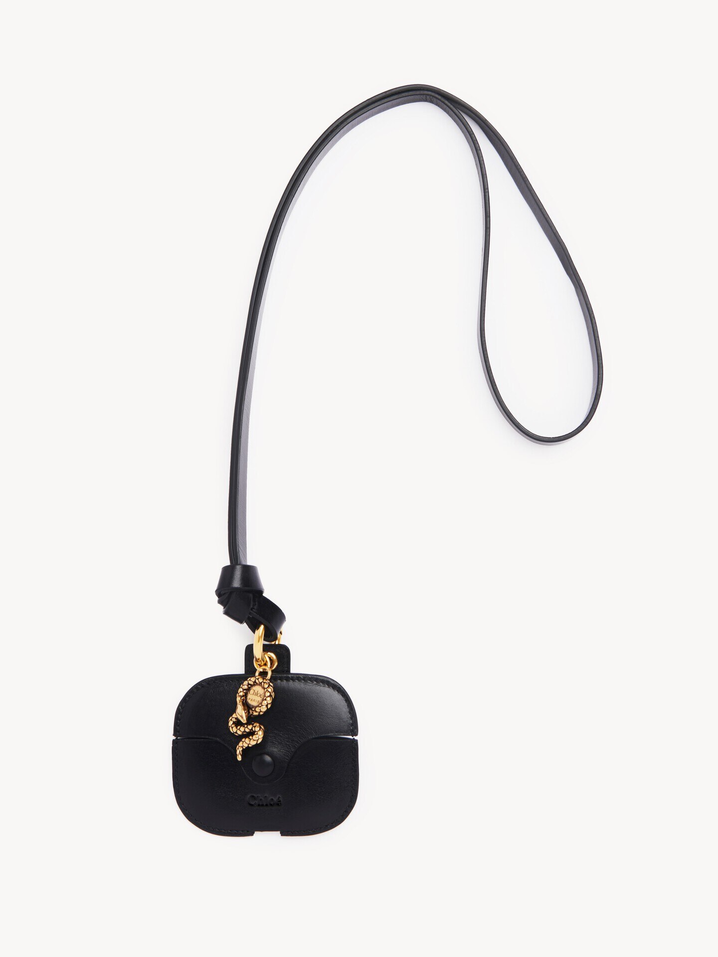 Chloé Symbols Snake earpods case in grained leather - 2