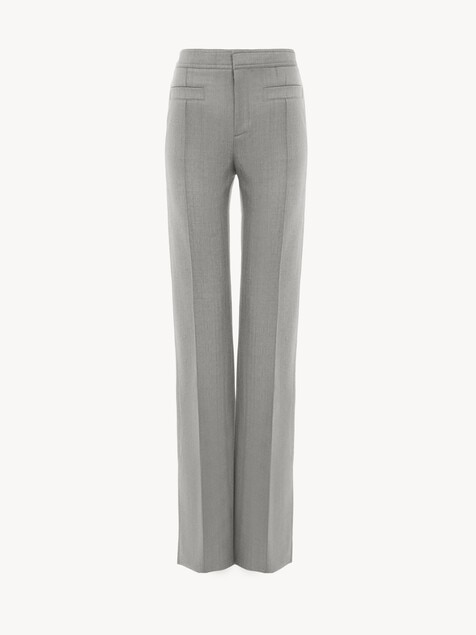 Tailored pants in chin&eacute; wool