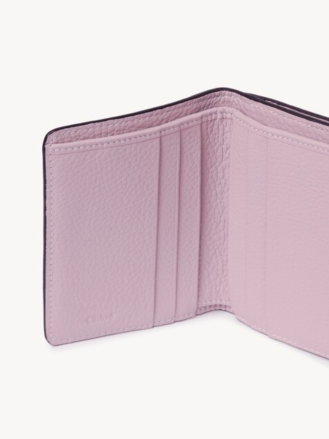 Small Alphabet tri-fold in grained leather