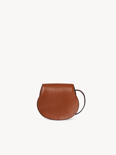 Bolso saddle peque&ntilde;o Marcie de cuero brillante