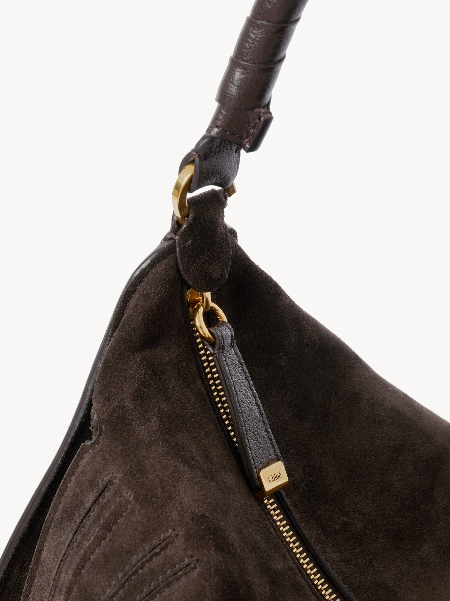 Marcie shoulder bag in suede leather - 10