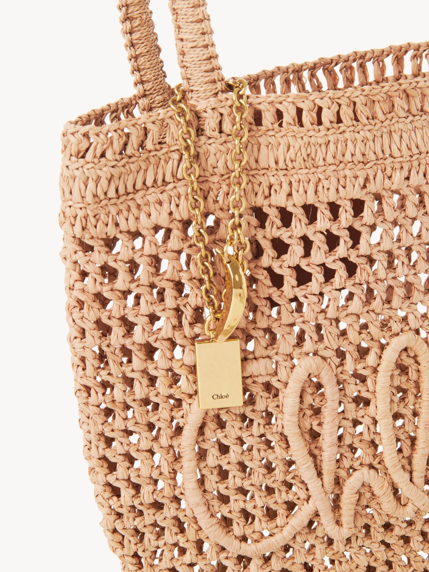 Bolso tote peque&ntilde;o Summer Banana de rafia - 6