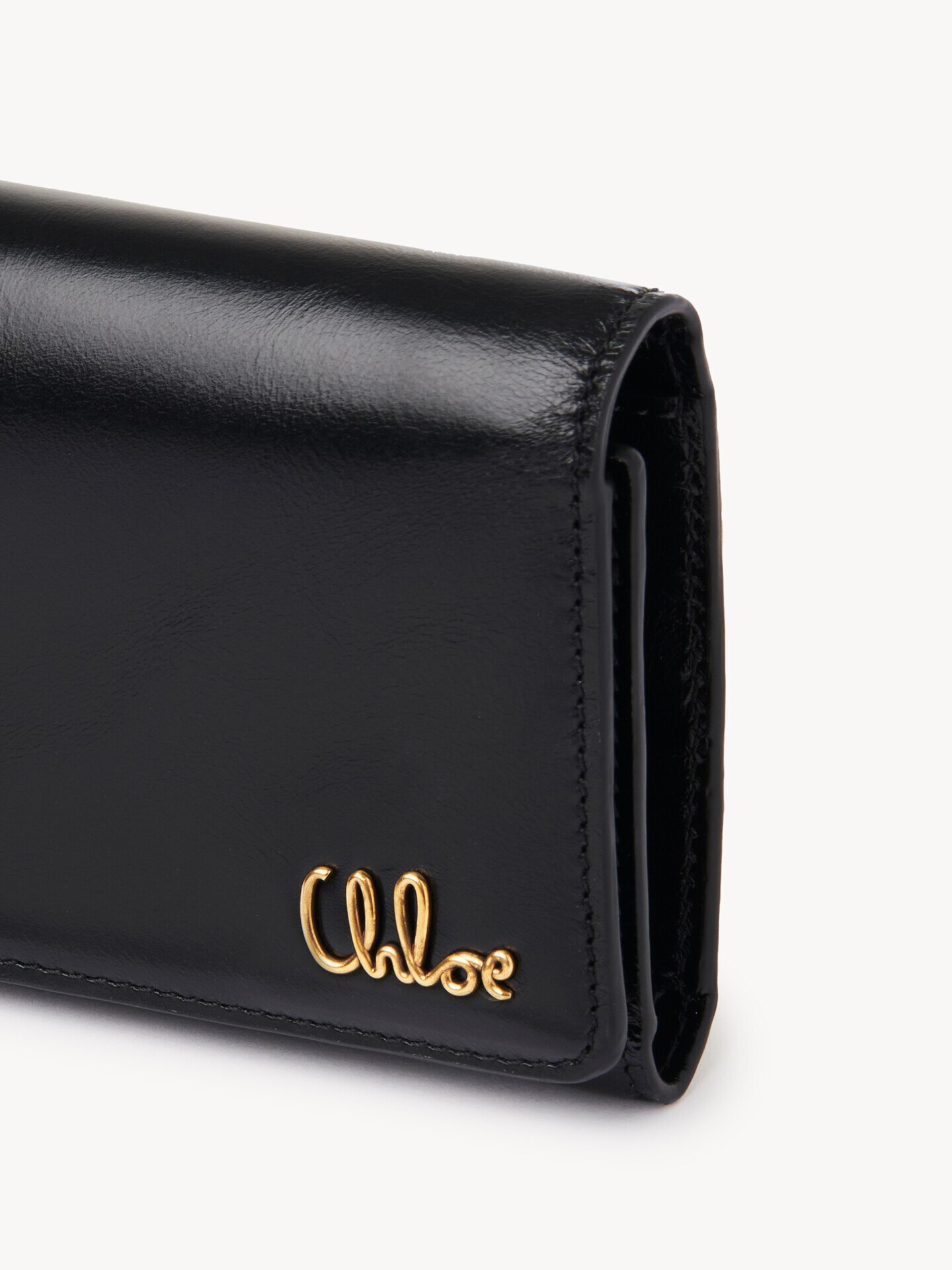 Small Chloé Iconic tri-fold with coin pocket in shiny leather - 6