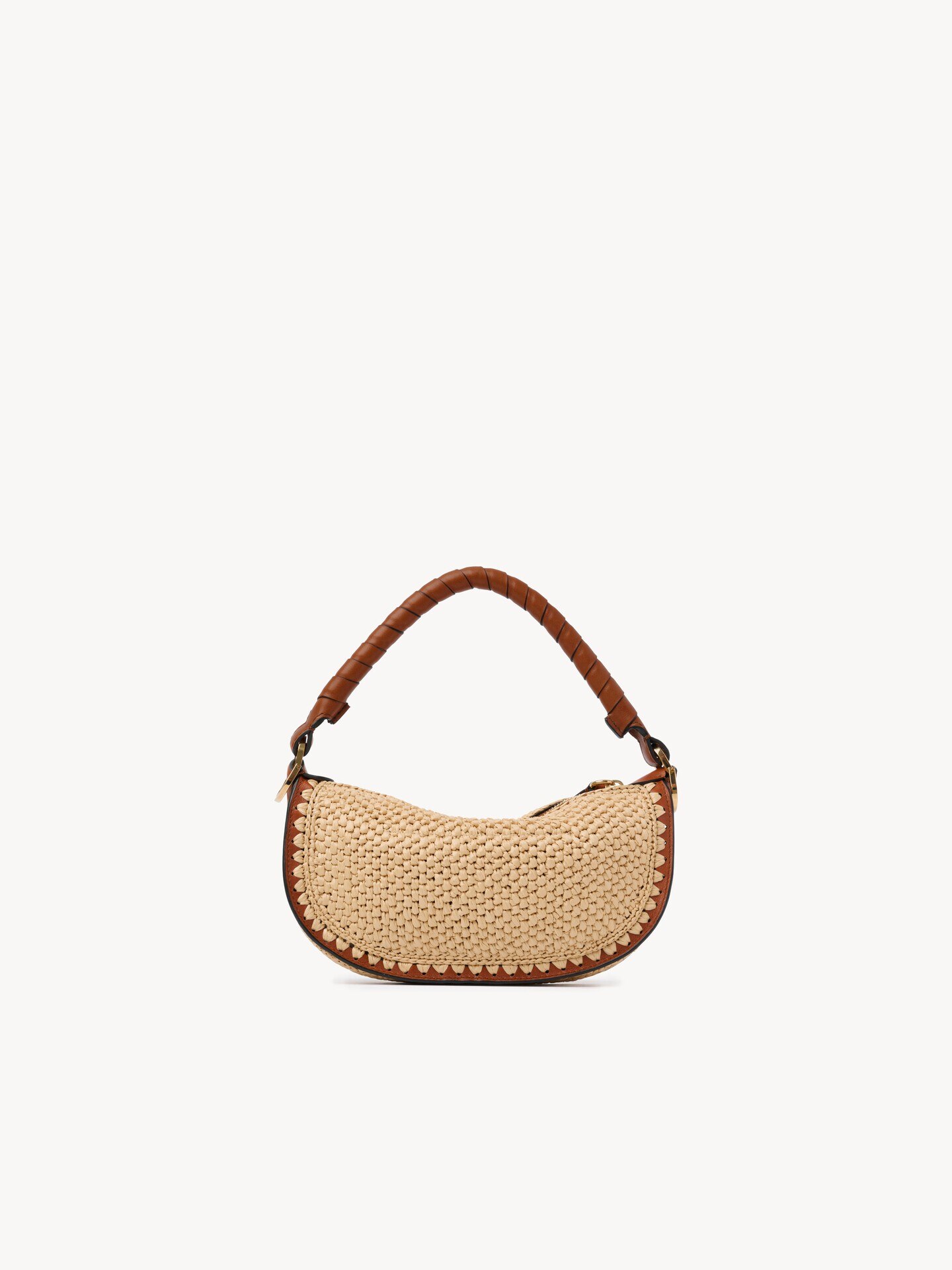 Mini Marcie shoulder bag in raffia-effect - 4