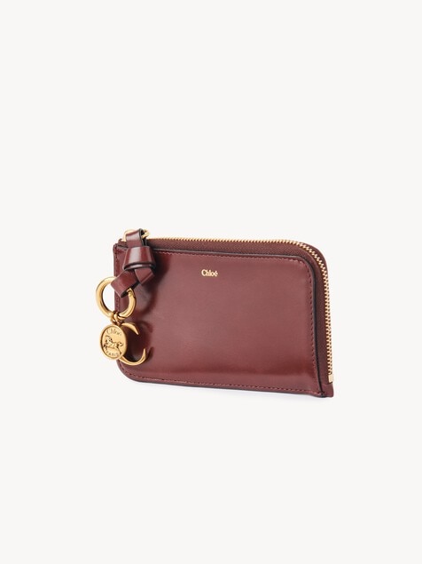 Alphabet wallet in shiny leather
