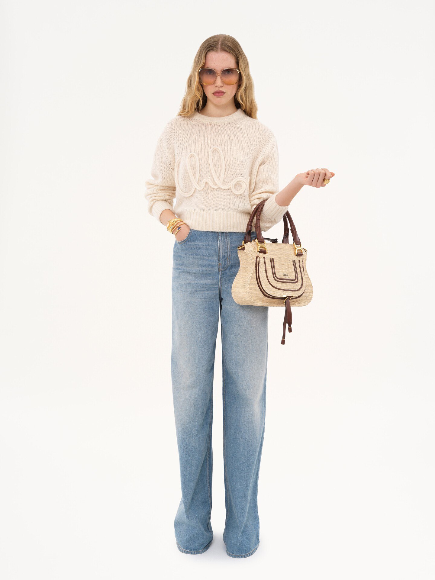 Bolso peque&ntilde;o Marcie de fibras de efecto rafia - 10