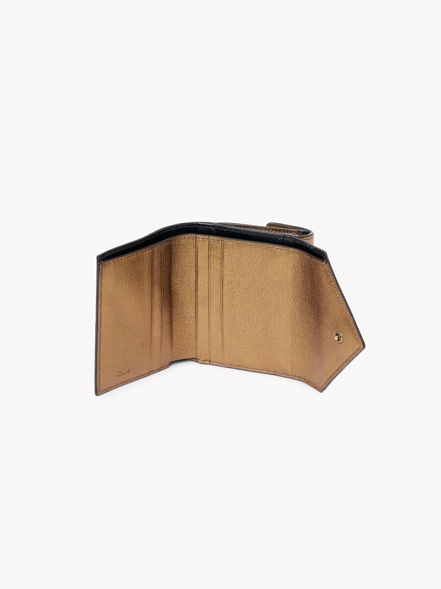 Small Envelope tri-fold in metallized leather - 5